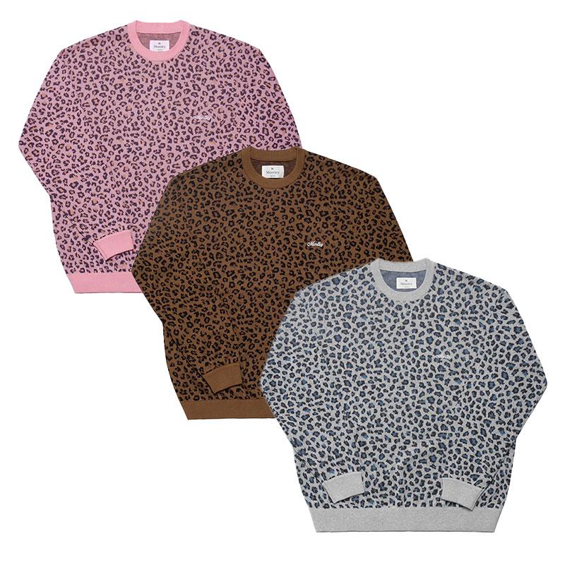 モーレー MONTLEY ニット セーター トップス レオパード柄 グレー 