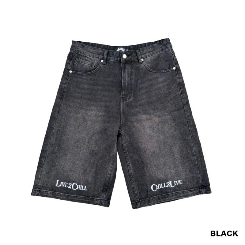 チリン CHILLIN' デニムショール ハーフパンツ ジーンズ ロゴ DENIM