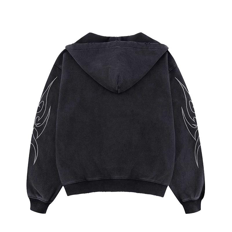 ✙supplierブラックフルジップパーカー✙ SUPPLIER 「SUPPLIER」 ジップアップパーカー LARGE ブラック