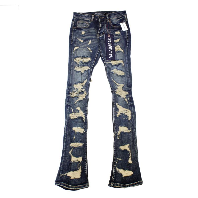 VALABASAS ヴァラバサス デニムパンツ ジーンズ フレア ブルー