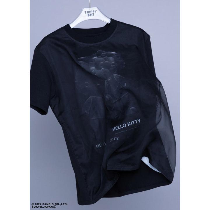 トリッピーミキオアート TRIPPY MIKIO ART Tシャツ HELLO KITTY BLACK