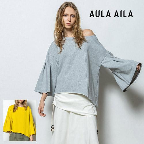 AULA AILA（アウラ アイラ） オフショルダースウェットプルオーバー 
