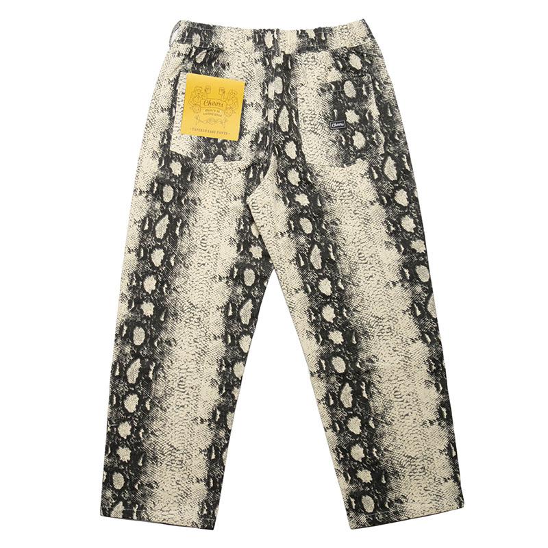 チアーズ Cheers パンツ ボトムス パイソン柄 ヘビ柄 ナチュラル M-XL