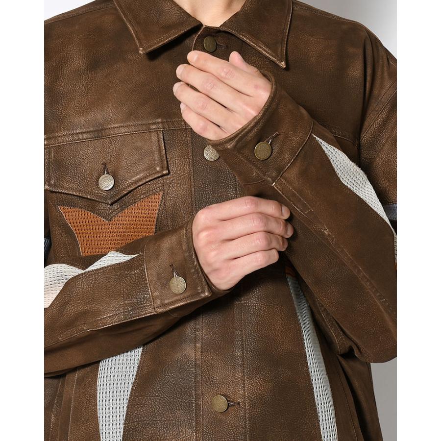 blackmeans ブラックミーンズ 26SS レザージャケット メッシュ