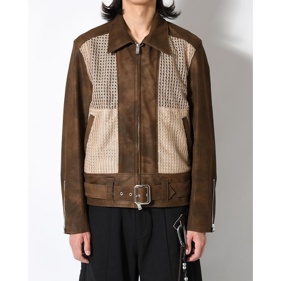 blackmeans ブラックミーンズ 26SS レザージャケット メッシュ