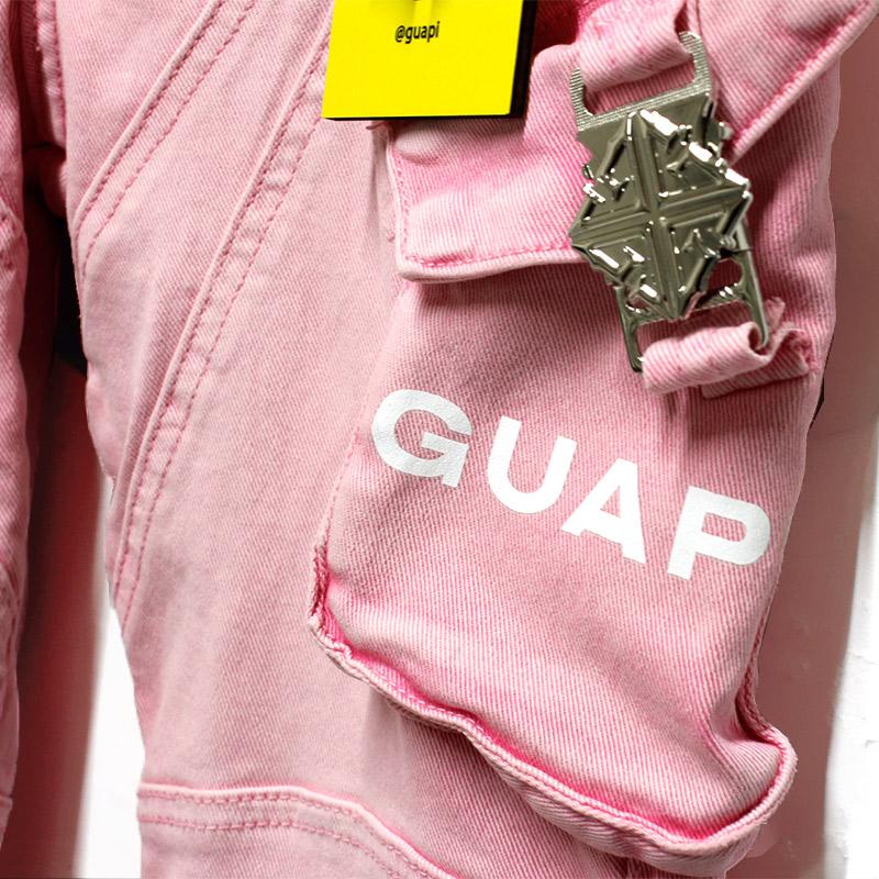 GUAPI グアピ フレアスキニーデニムパンツ 28,30,32インチ ピンク