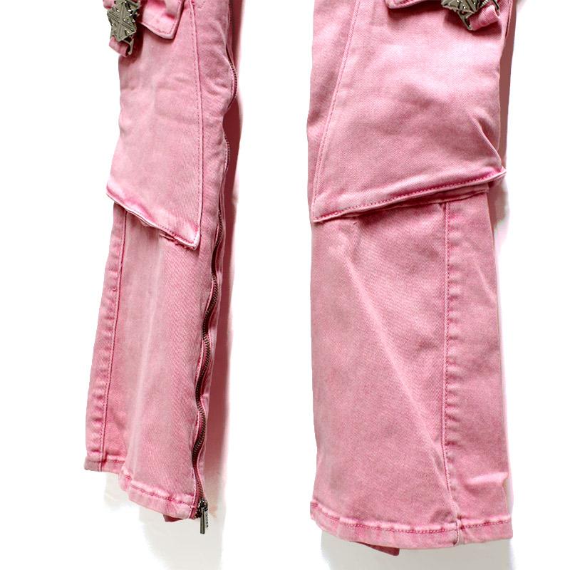 GUAPI グアピ フレアスキニーデニムパンツ 28,30,32インチ ピンク