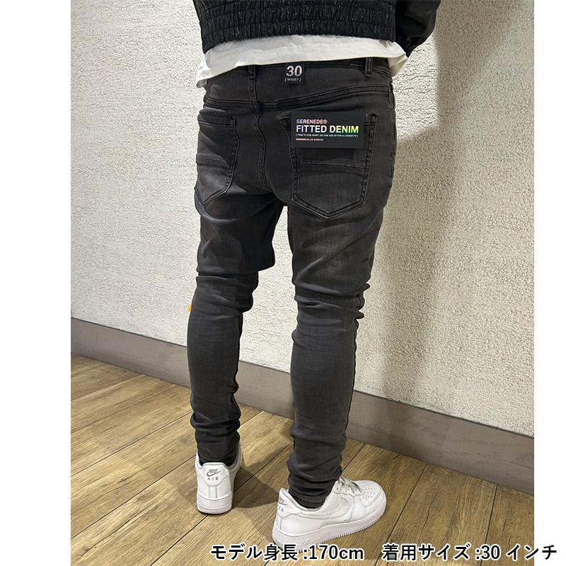 SERENEDE セレナーデ スキニーパンツ 28,30,32インチ ブラック/黒