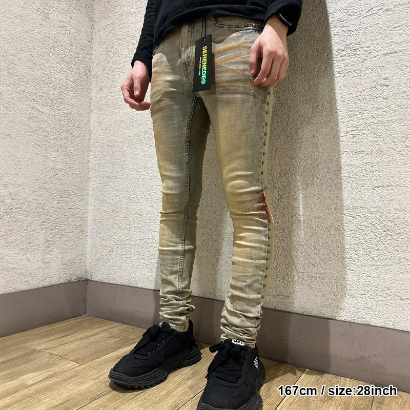 SERENEDE セレナーデ スキニーパンツ 28,30,32インチ ウォッシュ