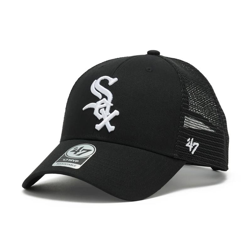 未使用品DLXSF White Sox ロゴ スナップバック キャップ ブラック 47（フォーティーセブン） 47 MLB公認 メッシュキャップ ブラック/黒