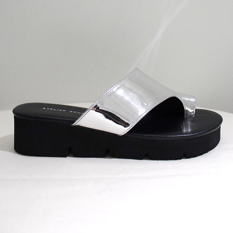 ATELIER BRUGGE アトリエブルージュ トングサンダル レディース シューズ 靴 厚底サンダル 23.0-25.5cm シルバー/銀 THONG SANDALS -SILVER-｜ecoandstyle｜03