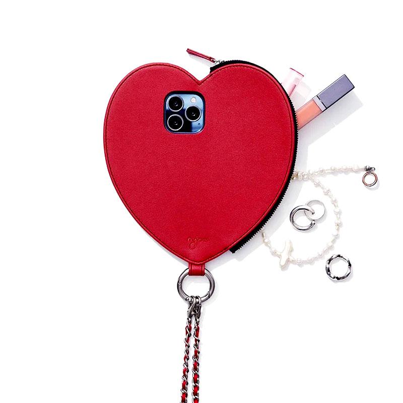 ajew エジュー ハート スマホケース iphone15 ajew iPhone対応 エジュー dress HEART case shoulder ハート
