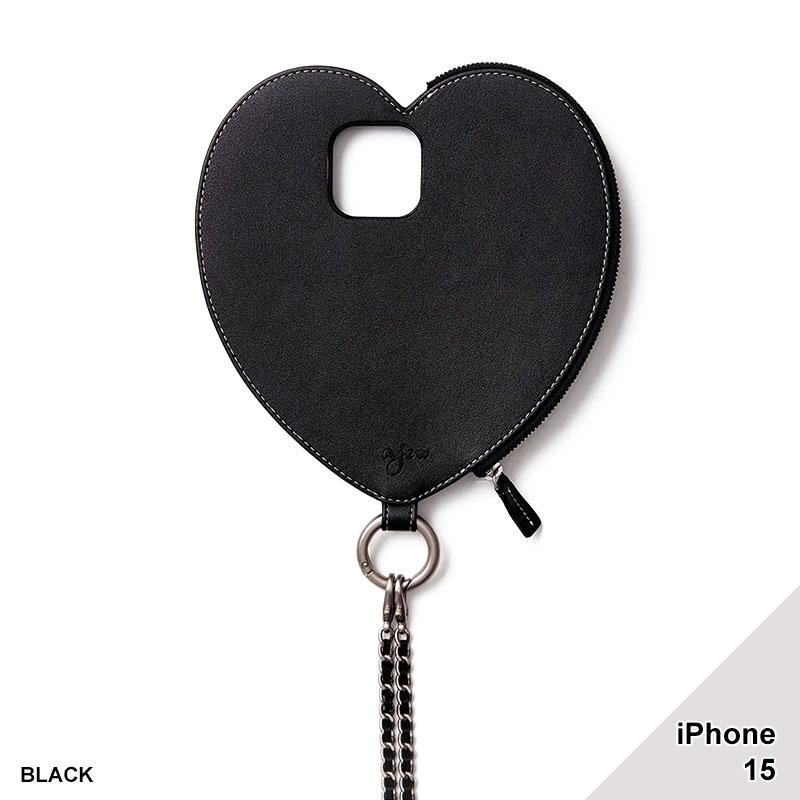 【iPhone15 対応】ajew エジュー ハート型iPhoneケース 携帯ケース スマホ スマホケース レディース AJEW DRESS HEART CASE SHOULDER -2.COLOR-｜ecoandstyle｜03