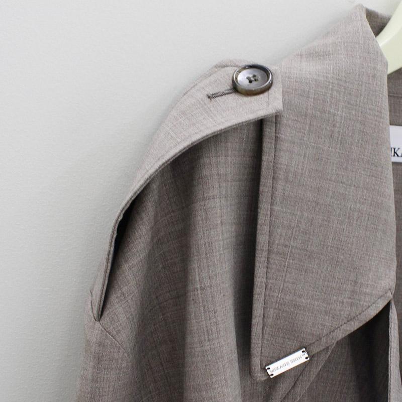 MIKAGE SHIN ミカゲシン プリーツコート レディース アウター トレンチコート プリーツ サイズ1 ベージュ PLEAT COAT -BEIGE-の画像
