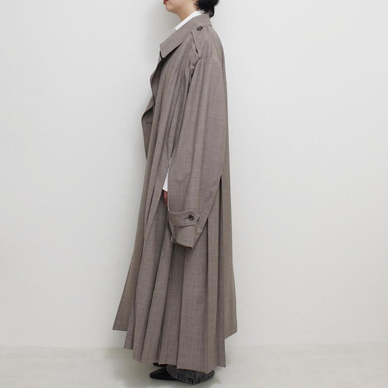 MIKAGE SHIN ミカゲシン プリーツコート レディース アウター トレンチコート プリーツ サイズ1 ベージュ PLEAT COAT -BEIGE-の画像