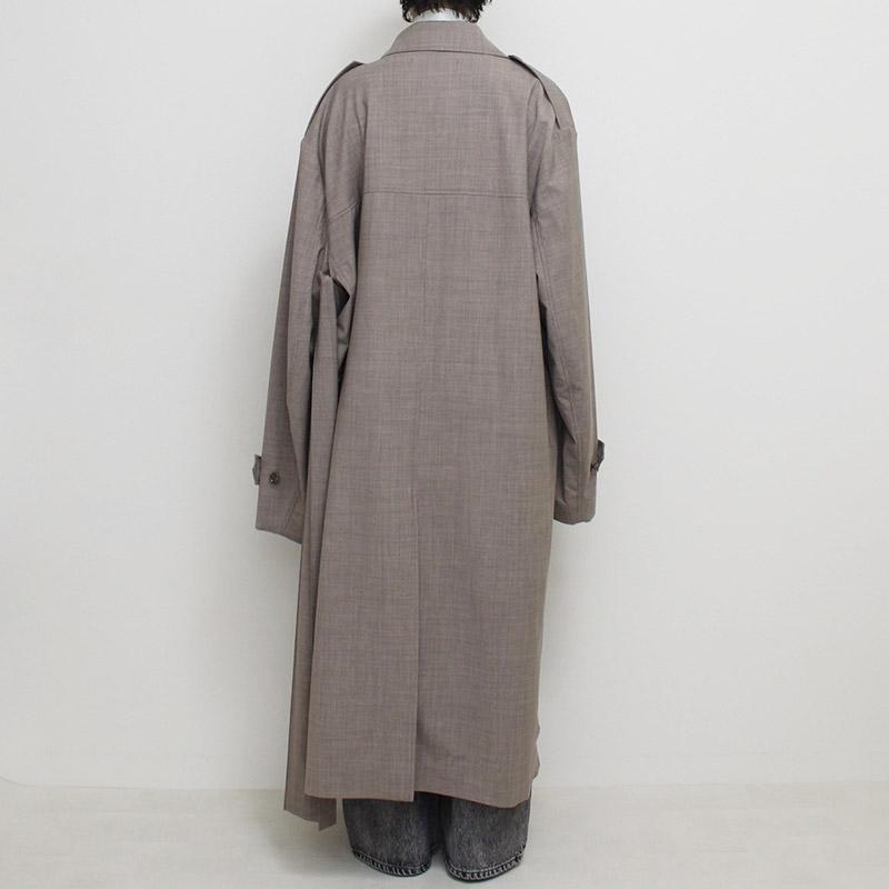 MIKAGE SHIN ミカゲシン プリーツコート レディース アウター トレンチコート プリーツ サイズ1 ベージュ PLEAT COAT -BEIGE-の画像