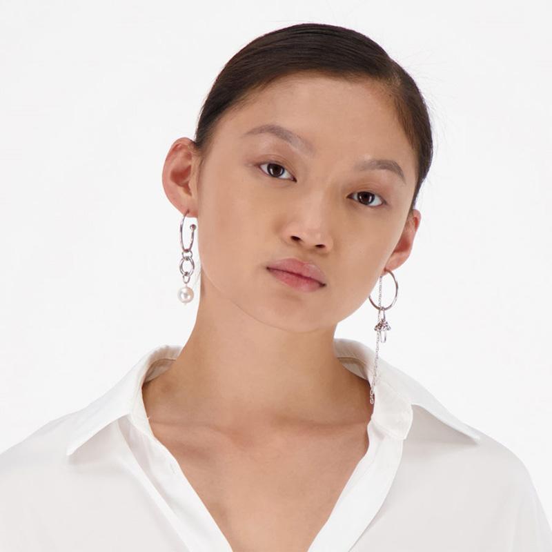 Justine Clenquet  Emma ピアス シルバー JUSTINE CLENQUET ジュスティーヌ クランケ アシンメトリー