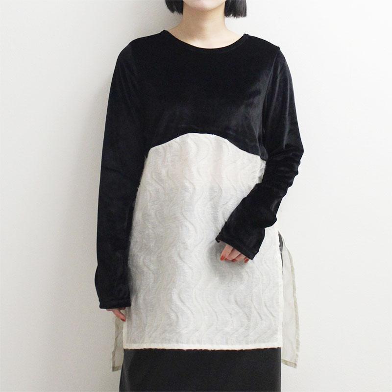 バンサン BANSAN ジャガードトップス フリーサイズ ブラック 長袖
