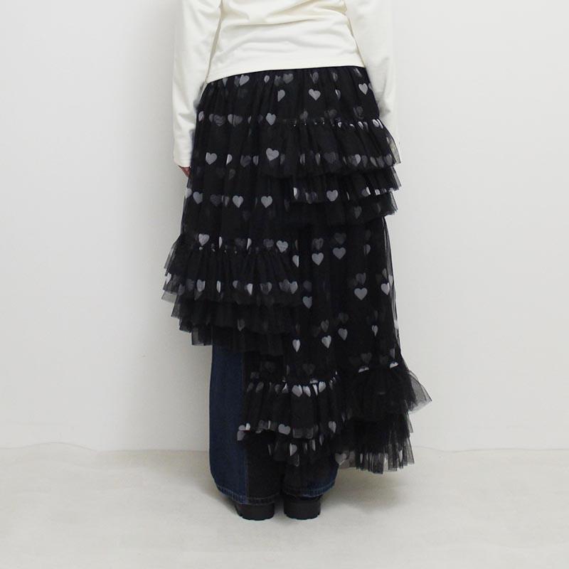 Viviano スカートドレス VIVIANO / Tiered Dress / Navy × Black | ふぁいん