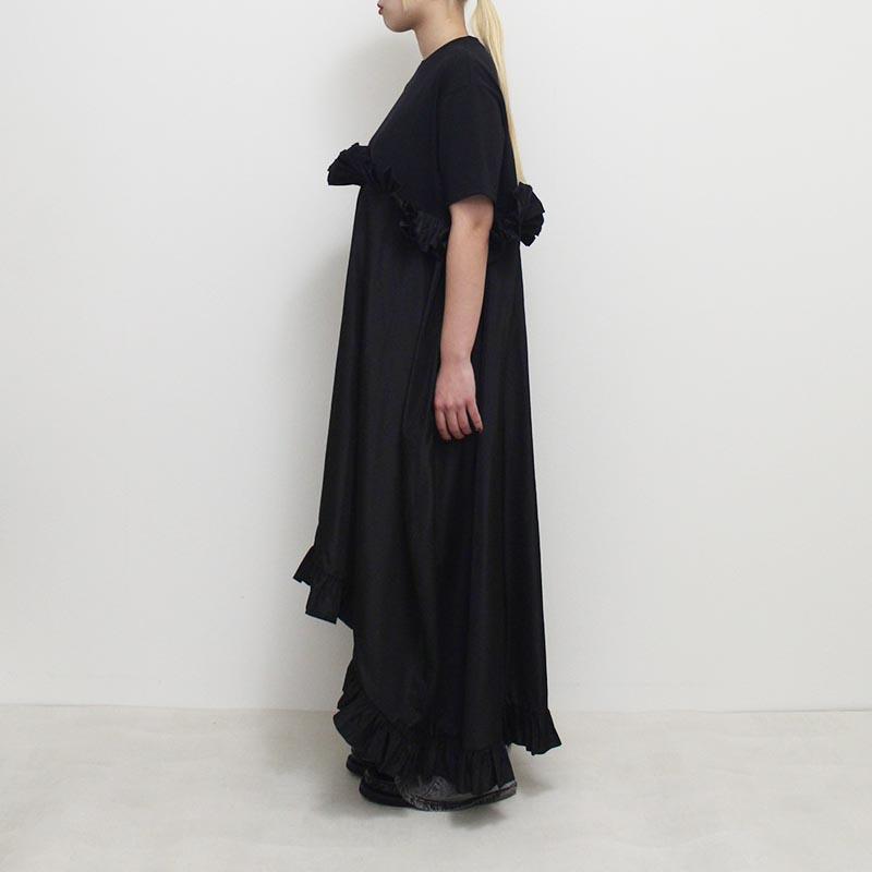 【VIVIANO】新品未使用タグ付＊イソザイフリルワンピース　ドッキング　黒　S VIVIANO＞イソザイ フリルワンピース