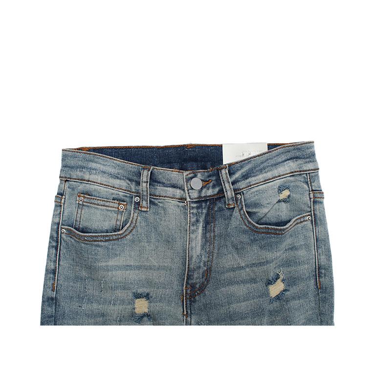 mnml ダメージ加工 スキニージーンズ mnml ミニマル スキニーパンツ ストレッチデニム ダメージ加工