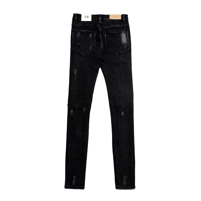 mnml スキニーデニム ダメージ加工 ブラック 28 mnml（ミニマル） スキニーパンツ ストレッチデニム ダメージ加工