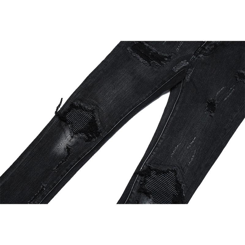 mnml（ミニマル） スキニーパンツ ストレッチデニム ダメージ加工