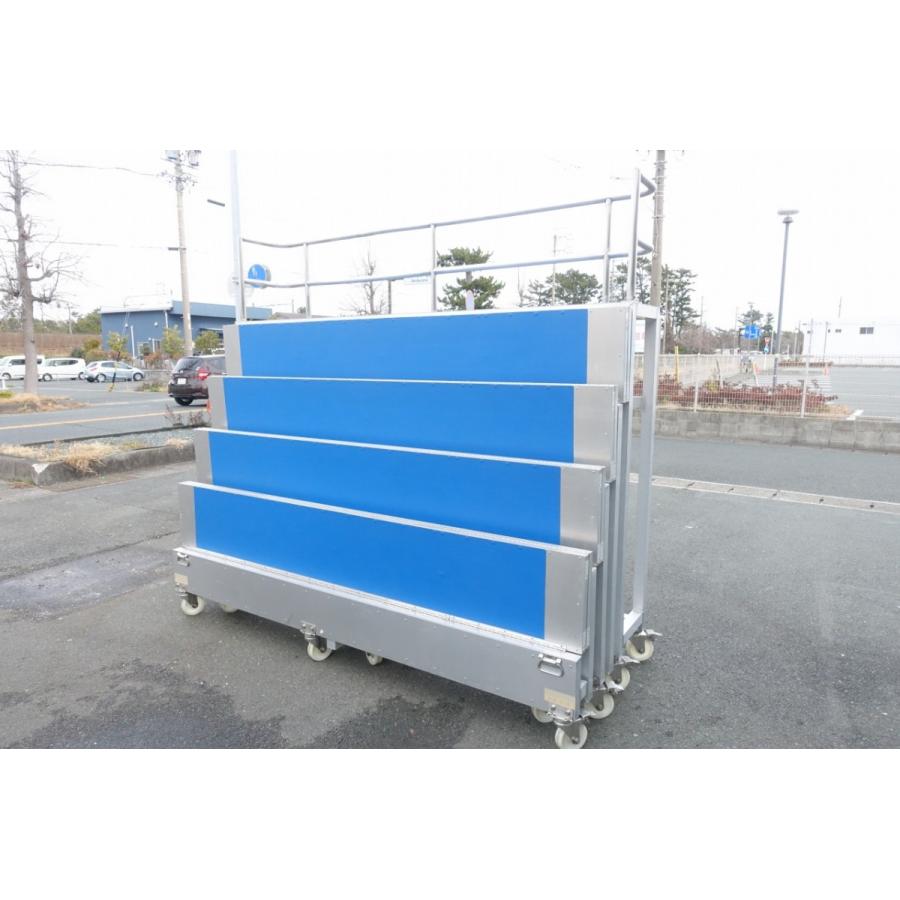 店舗引渡のみ 定員25人 5列5段 アルミ製 仮設 観客席 移動式 折り畳み