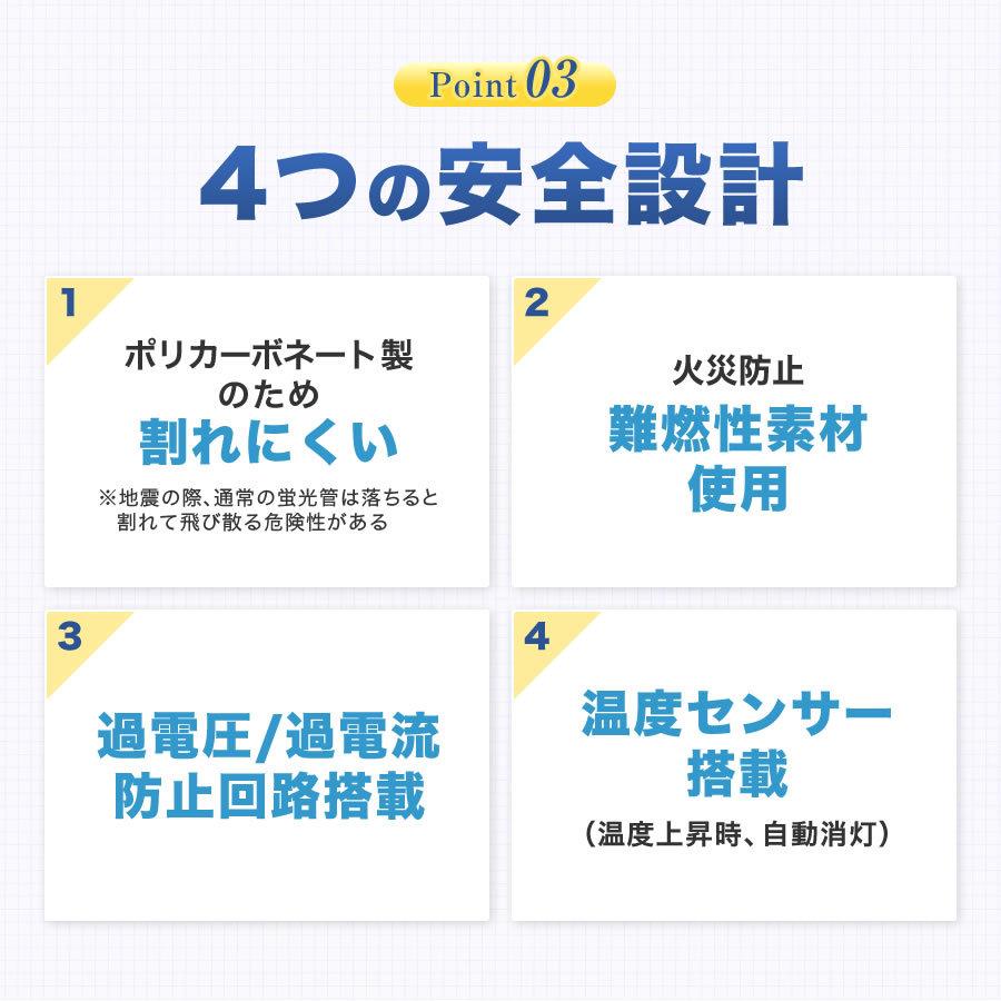 4/18出荷予定【人気】LED蛍光灯 40W直管形 昼光色 工事不要 1年保証付き　オールフリー　交換簡単　省エネ　長寿命｜ecodevice｜10