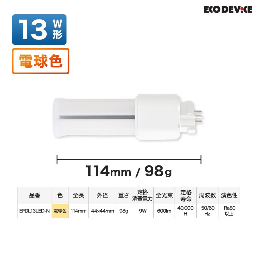 LED コンパクト形 FDLランプ 13形 　＜電球色＞　丸型LED 蛍光灯 EFDL13LED-W |  | 06
