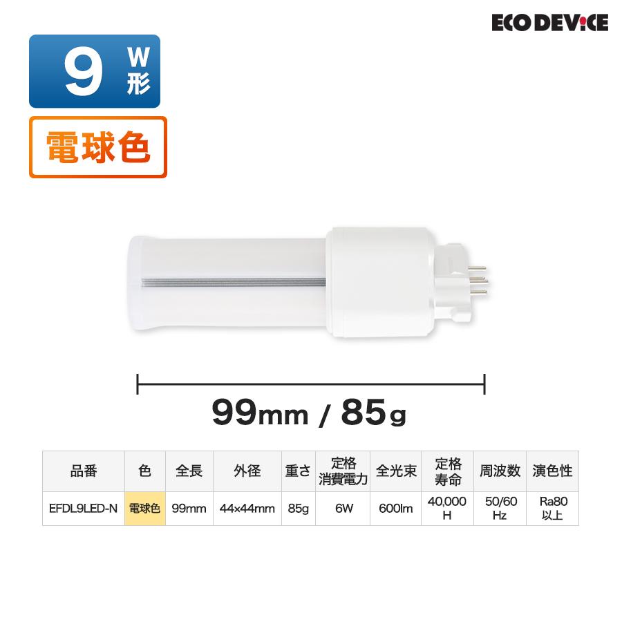 LED コンパクト形 FDLランプ 9形 　＜電球色＞　丸型LED 蛍光灯 EFDL9LED-W |  | 06