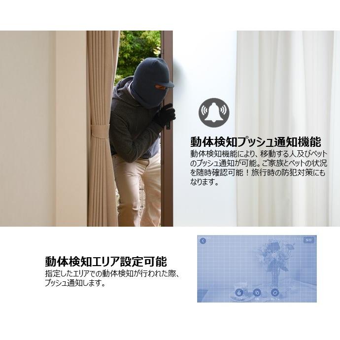 見守りカメラ　ベビーモニター　ペットカメラ　パンチルド　エコデバイス　200万画素　WIFI接続　暗視　ネットワークカメラ |  | 05