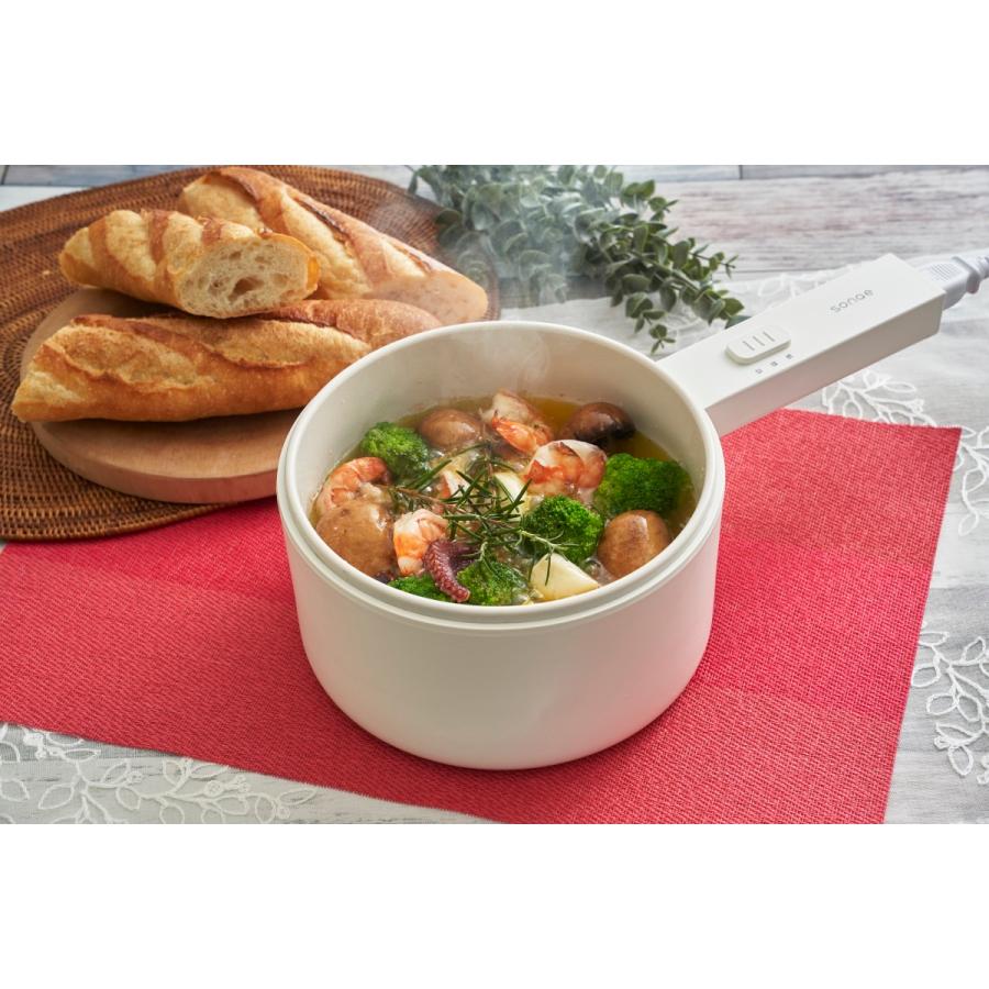 【ヒルナンデス！紹介商品】食卓で使える電気片手鍋　直径20cm　1.5L　セラミックコーティング　スタイリッシュなデザイン　SE-MEP015L |  | 17