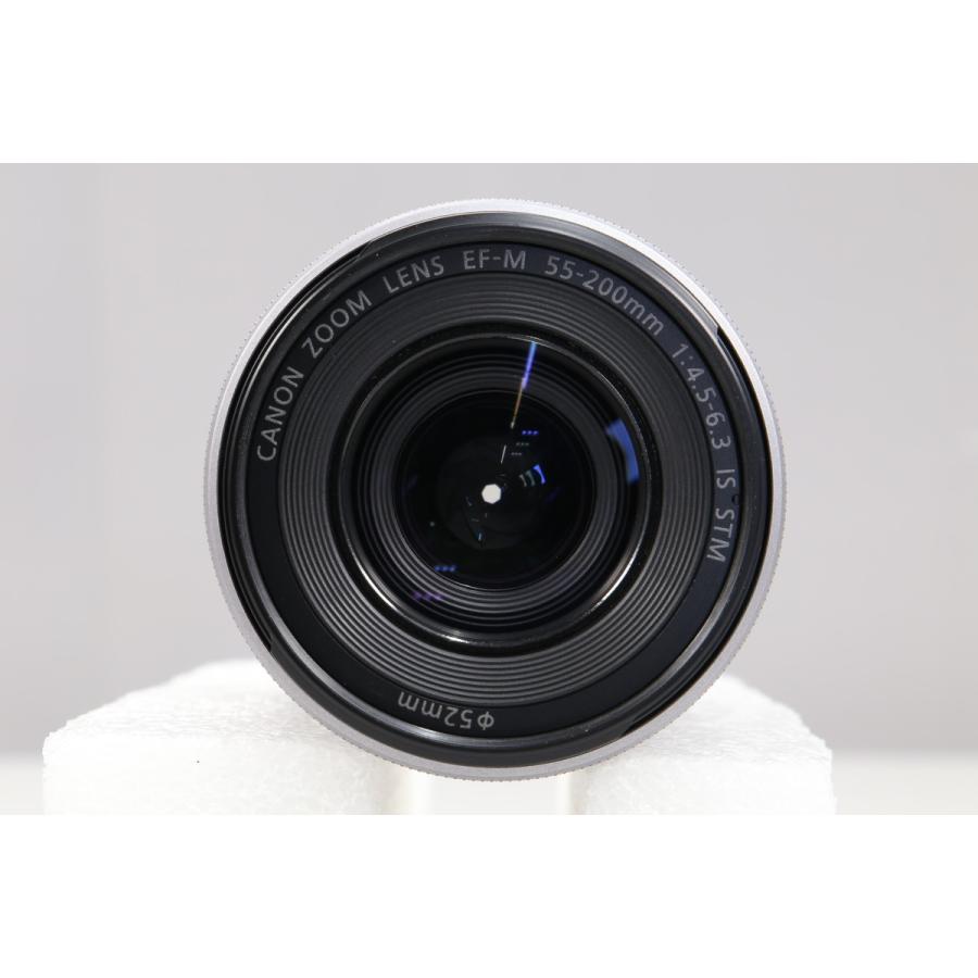 Canon EF-M 55-200mm IS STM 動作確認済 美品 美品｜動作保証] Canon EF-M55-200mm F4.5-6.3 IS STM シルバー