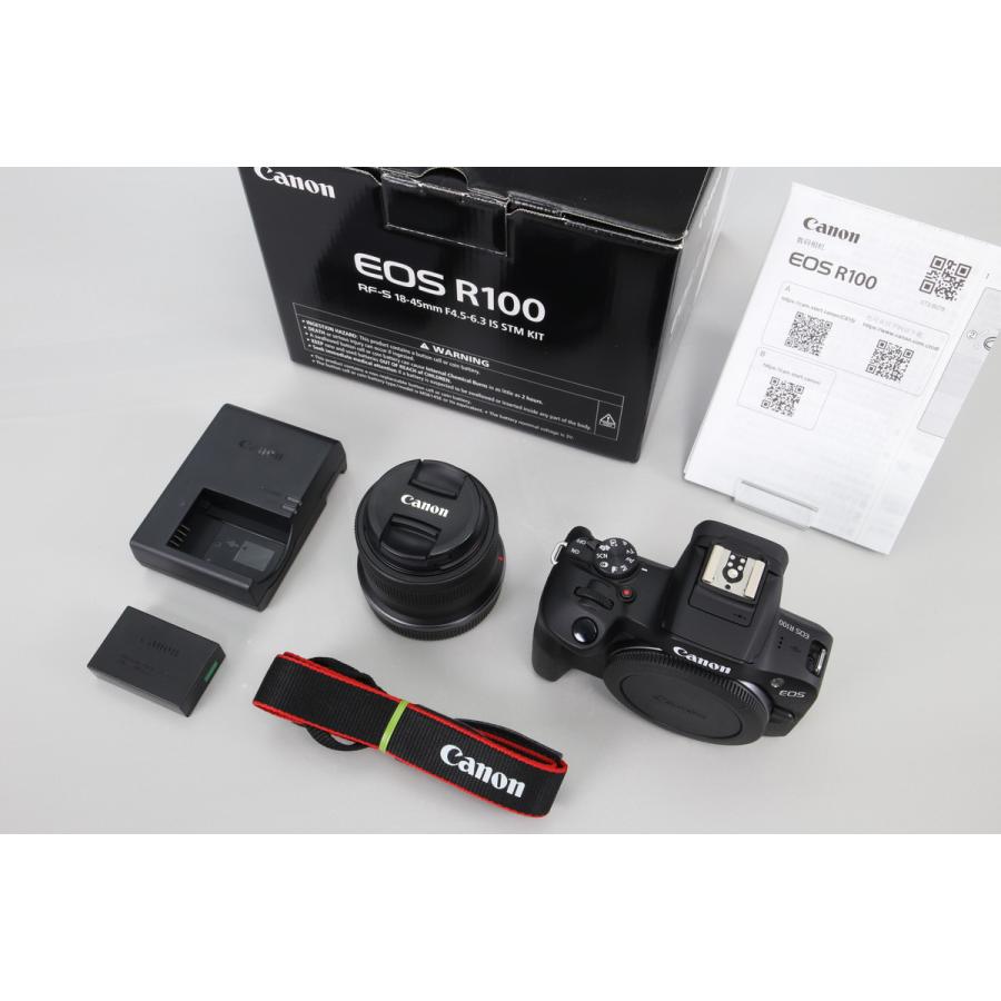 [極美品｜メーカー保証 残あり] Canon EOS R100 RF-S18-45 IS STM レンズキット [シャッター数 2000回以下]の画像