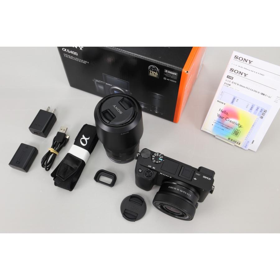 新品同様｜シャッター数 16回] SONY α6400 ダブルズームレンズキット