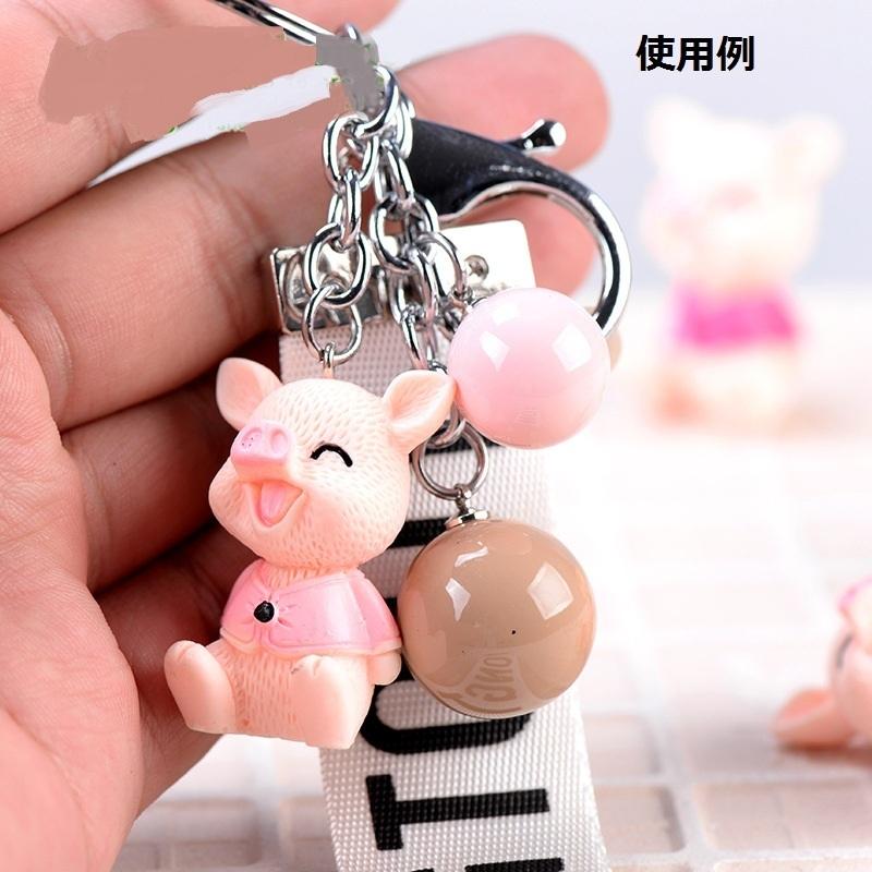 即納 2ケ】 立体 豚 ブタ チャーム パーツ バッグチャーム 樹脂 携帯  