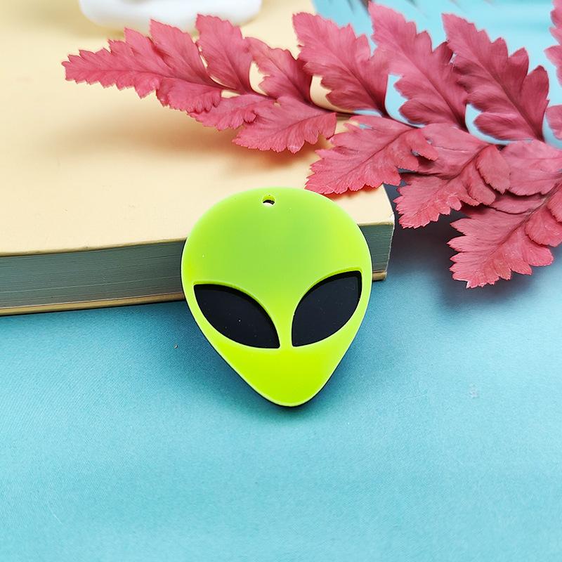 2ケ】宇宙人顔 チャーム パーツ アクセサリーパーツ ピアス