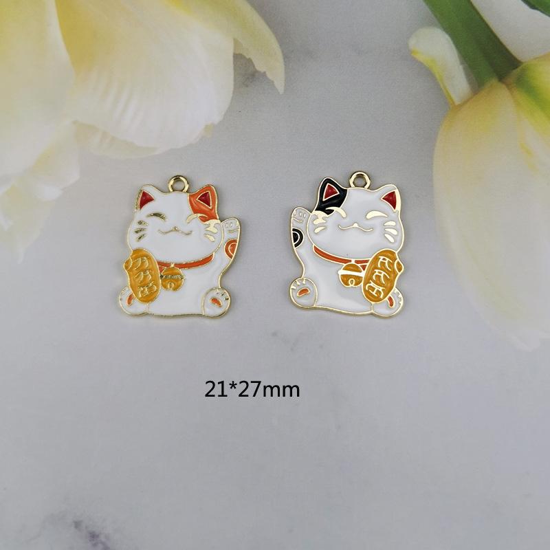 人気上昇中 即納 招き猫 イニシャル チャーム パーツ 金具 ピアス アクセサリー ゴールド カン付 Diy材料 手作素材 1ペア 2ケ 21 27mm Umb Digital