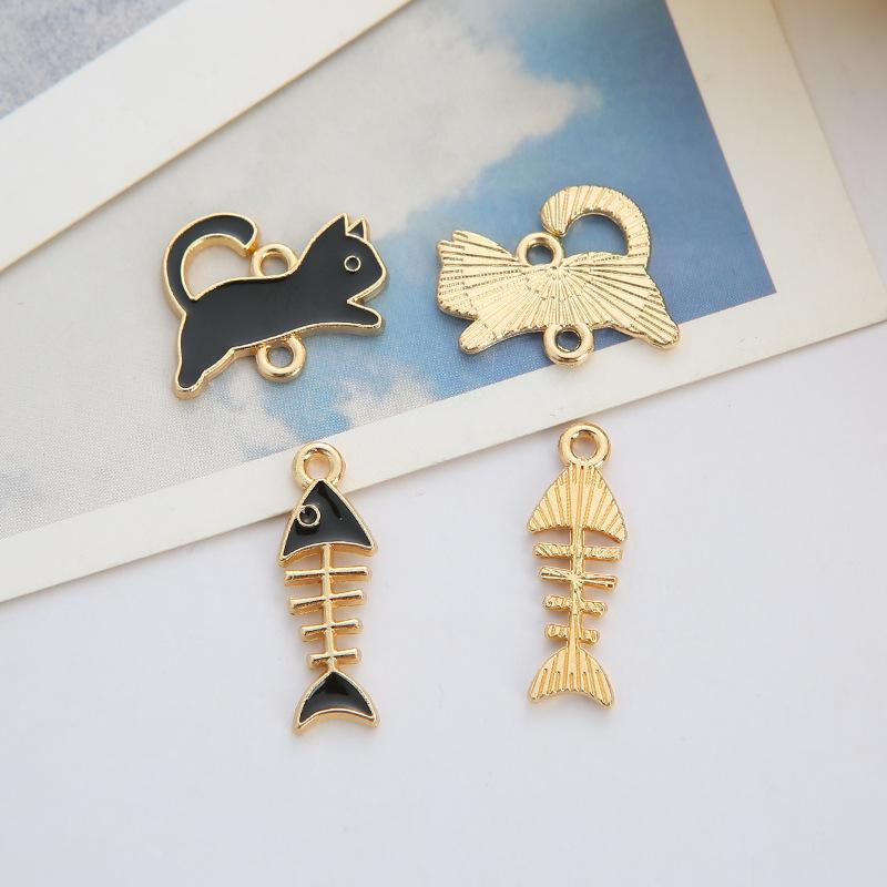 2ケ】魚骨 猫 ねこ チャーム バッグ キーホルダー マスク 金具 2ケ】魚骨 猫 ねこ チャーム バッグ キーホルダー マスク 金具