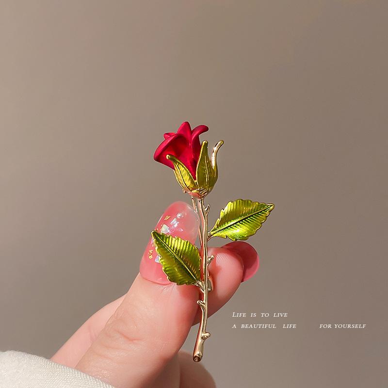 1ケ】花 フラワー バラ ブローチ アクセサリー【花 ブローチ