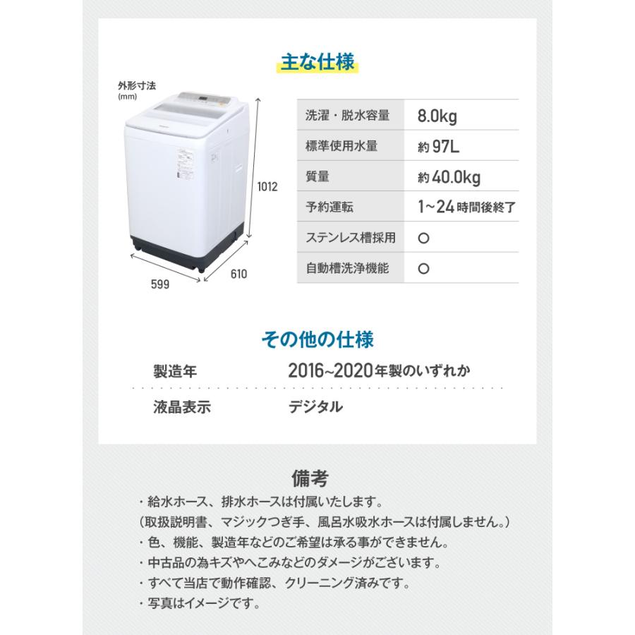 パナソニック8.0K DDモーター 2015年製！！分解クリーニング済み！！