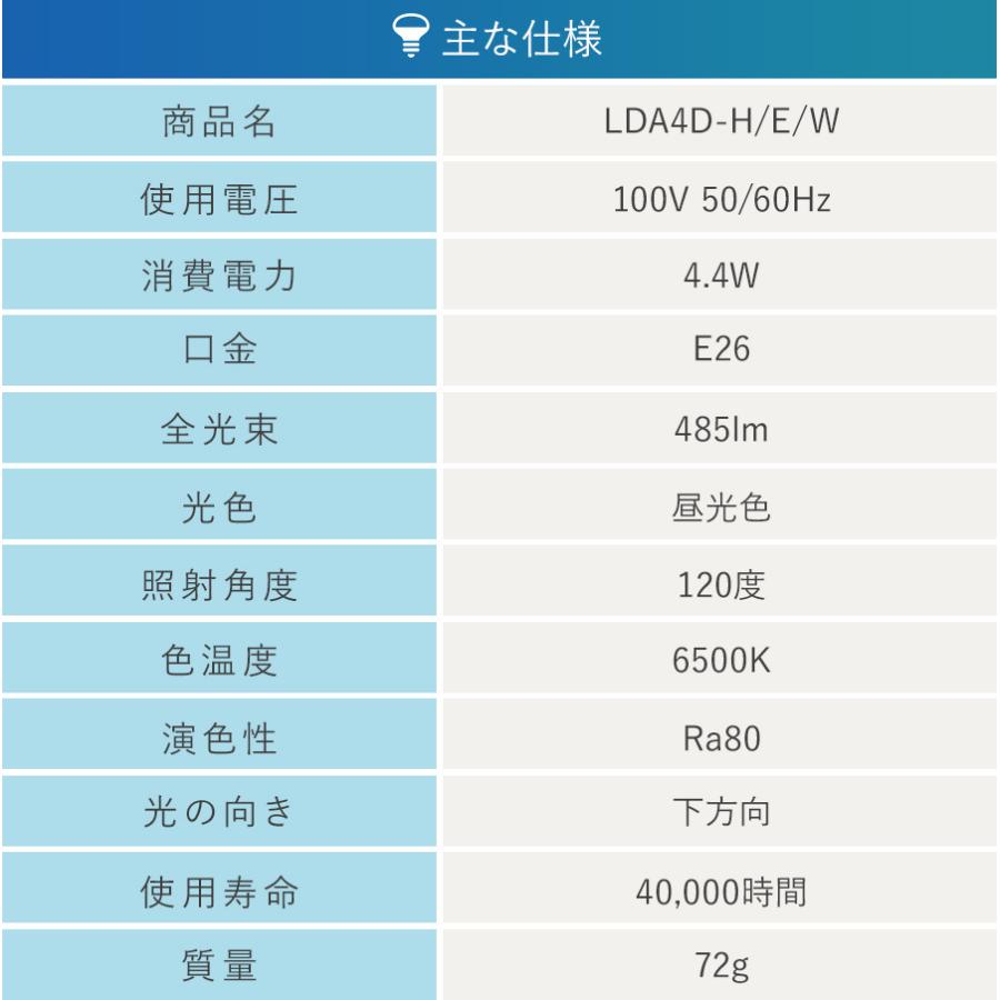 Panasonic（パナソニック） LED電球 ライト 口金E26 昼光色 (485lm