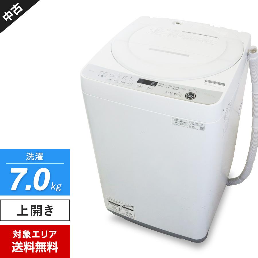 シャープ 縦型洗濯機 7kg ES-GE7F-W 2022年製SHARP送料無料 SHARP（シャープ） 洗濯機 縦型全自動 ES-GE7E (7.0kg/ホワイト系