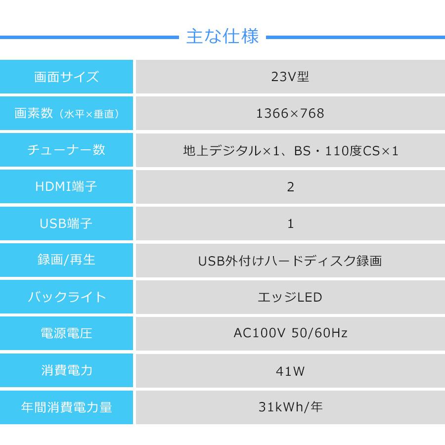 REGZA（レグザ） 東芝 液晶テレビ REGZA 23V型 (2014〜2015年製) 中古