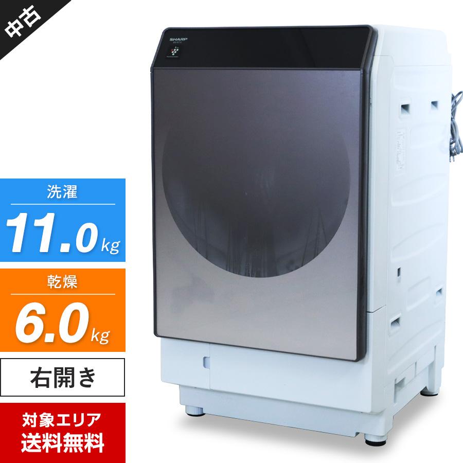 SHARP ドラム式洗濯機 ES-G112-TR 洗濯乾燥機 (洗11.0kg/乾6.0kg) 中古 