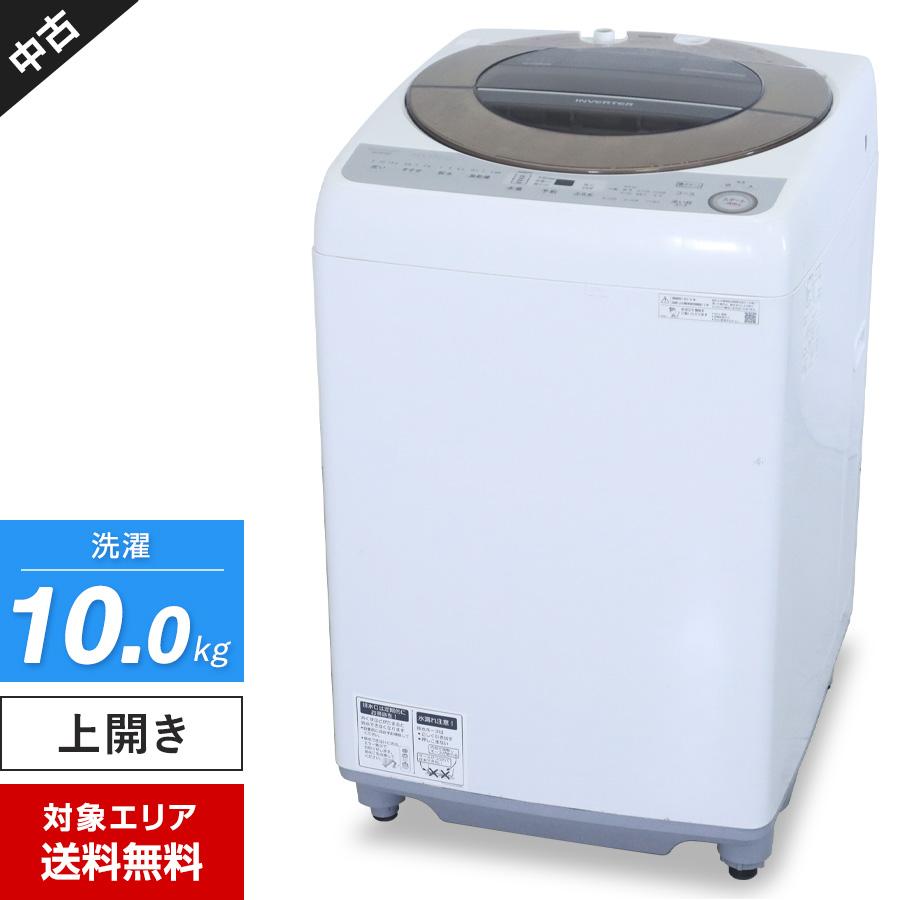 シャープ 全自動洗濯機 穴なし槽 ブラウン系 インバーター搭載 10㎏ES 