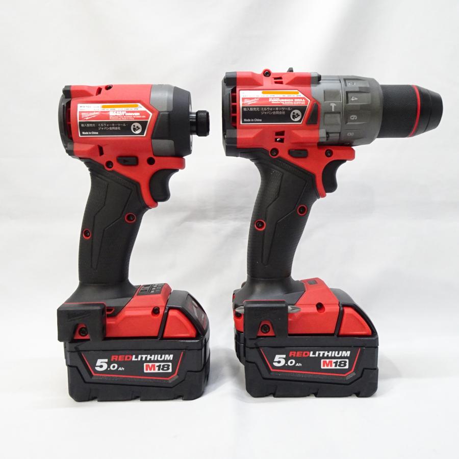 【新品】Milwaukee ミルウォーキー 18V 5.0Ah インパクトドライバ+振動ドリル セット M18 FPP2A3502P