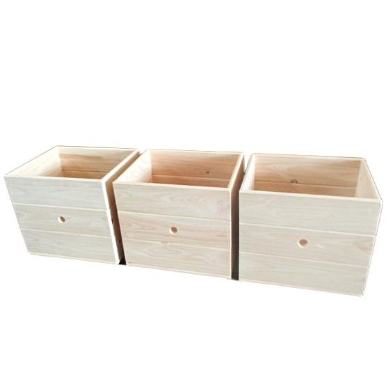 ひのきの収納ボックス フリーボックスやカラーボックスと組み合わせできる3個セット |  | 01
