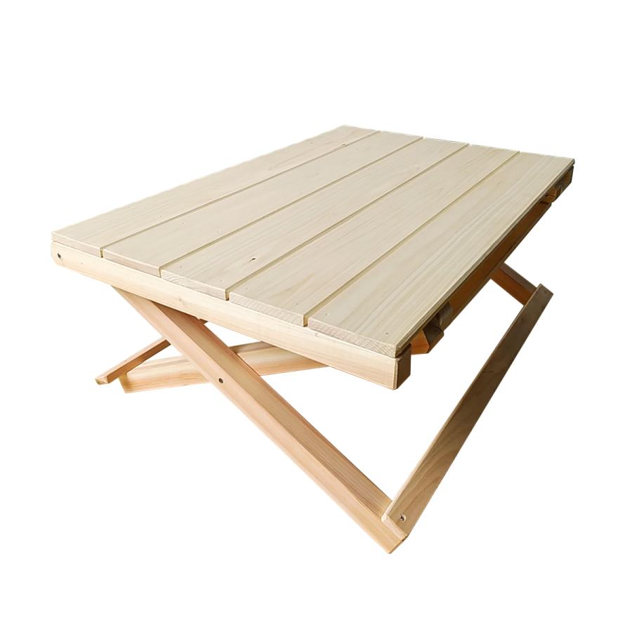 ヒノキ 折りたたみ キャンプテーブル アウトドア べランピング | 